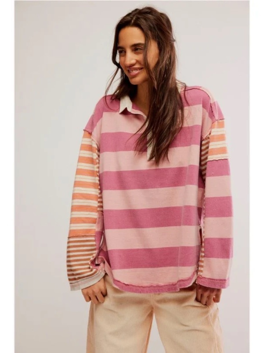 We The Free Aster Striped Rugby Top~Farm Combo